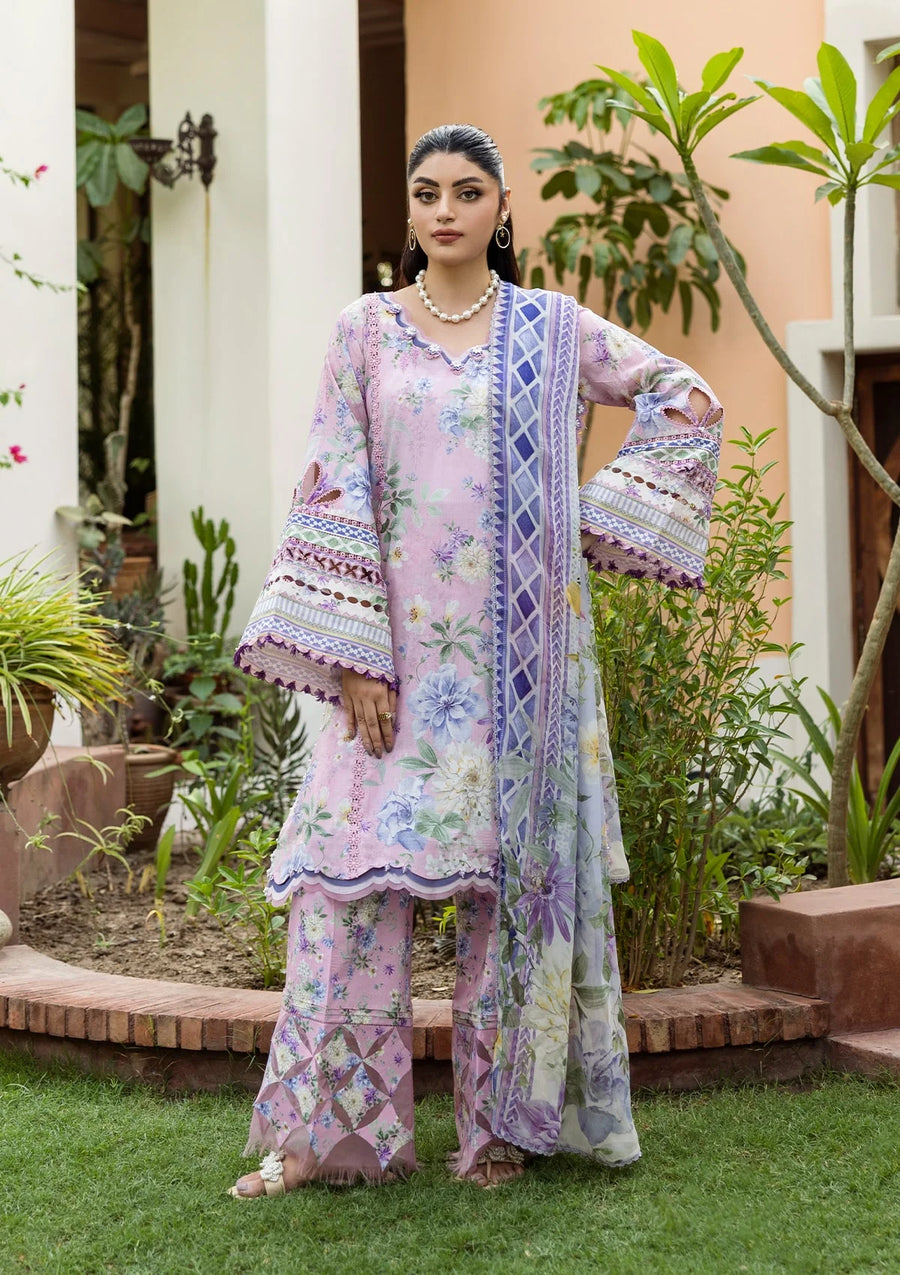 Elaf Premium ECD-3A Wisteria Elaf Prints With Chiffon Dupatta 2025