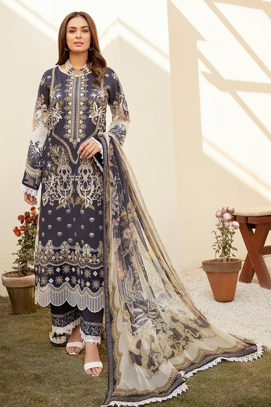 L-305 Ramsha  Online Mashaal Lawn 2022