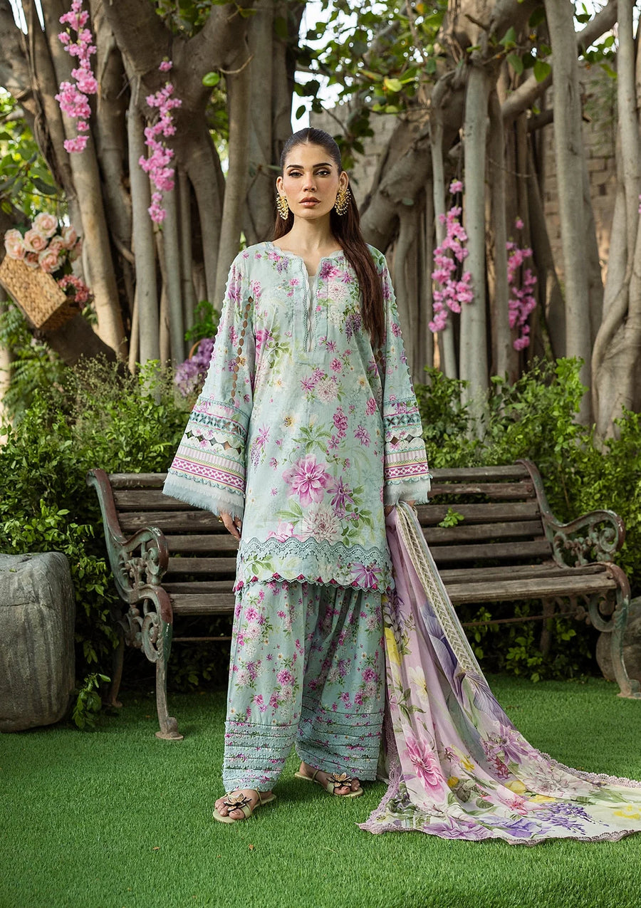Elaf Premium ECD-3B Floral Charm Elaf Prints With Chiffon Dupatta 2025