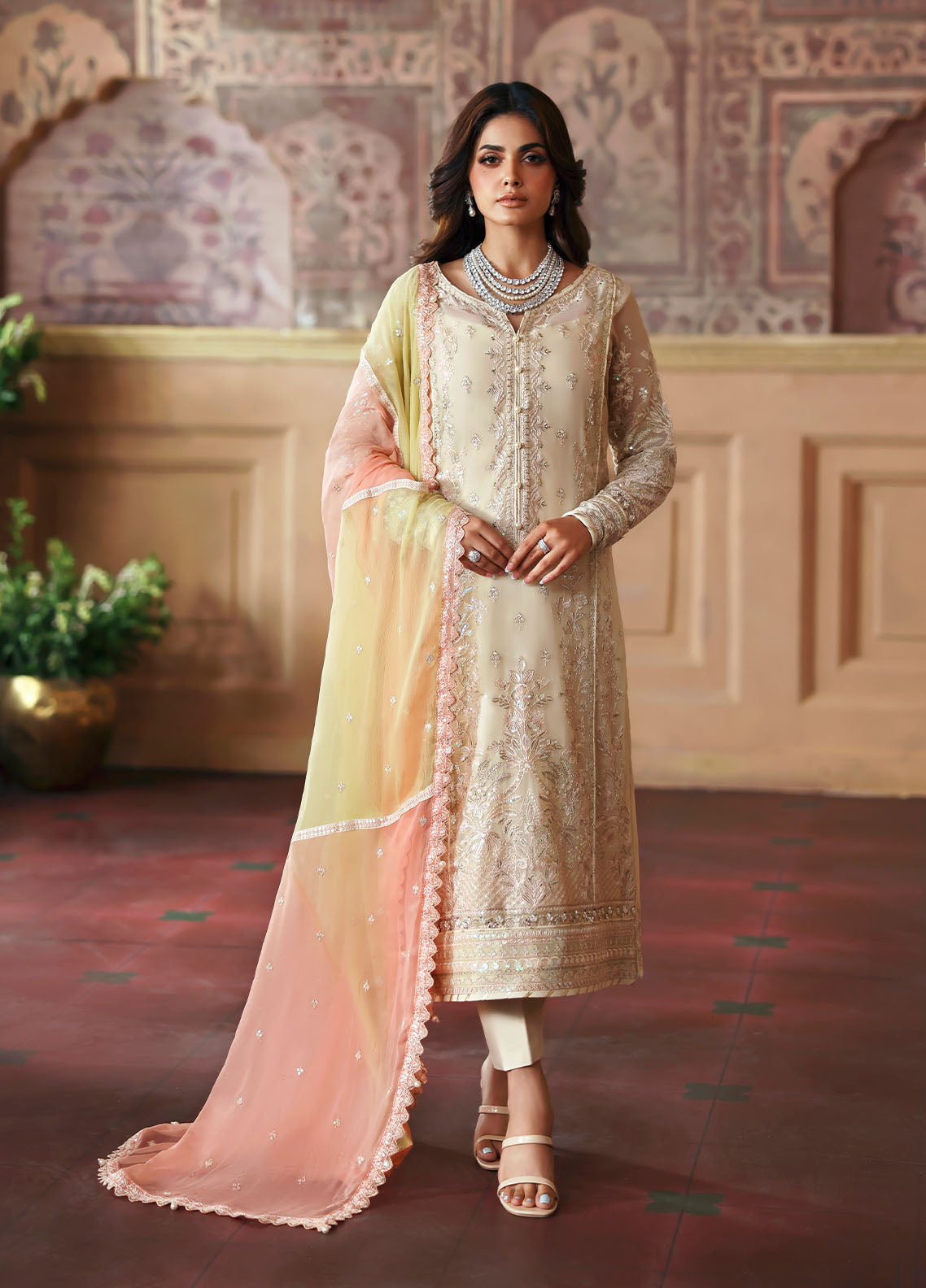 Gulaal Fareyah Evayna Embroidered Chiffon 2025