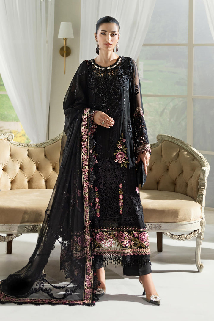Maria B MPC2504-999-BLK Mbroidered Chiffon 2025