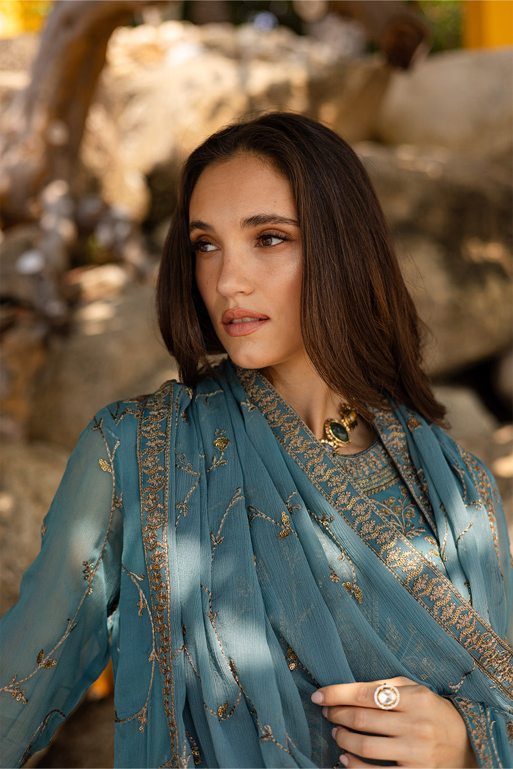 Freesia Premium Aarvi - FW40059 Zyra Embroidered Chiffon 2025