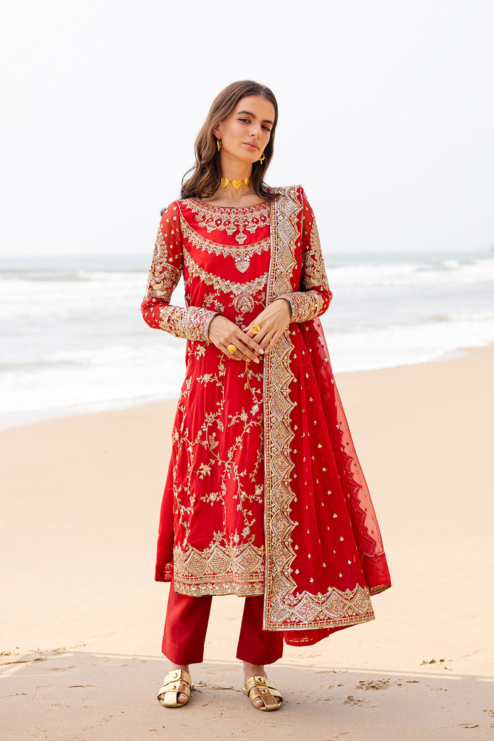 Freesia Premium Anvi  - FW40055 Zyra Embroidered Chiffon 2025