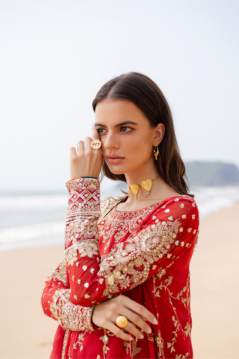 Freesia Premium Anvi  - FW40055 Zyra Embroidered Chiffon 2025