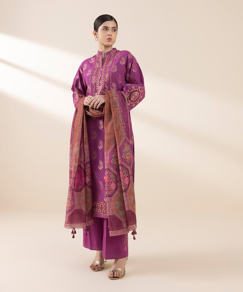 Sahar Pret Embroidered Jacquard 2 Piece Suit Ssed-Rk-01