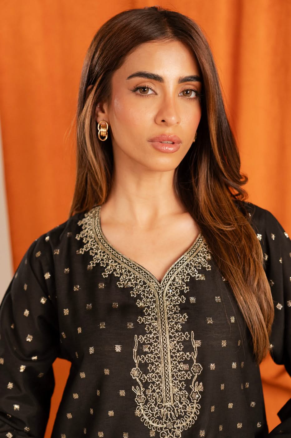 Alkaram Studio GFSU5980-Black Husn-E-Eid 2025