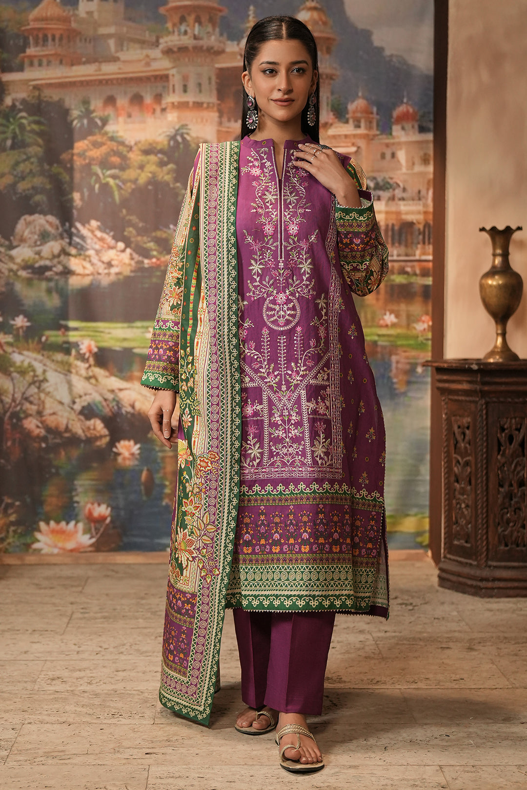 Zellbury Embroidered Shirt Shalwar Dupatta - 0403 Essential Winter Collection 2025