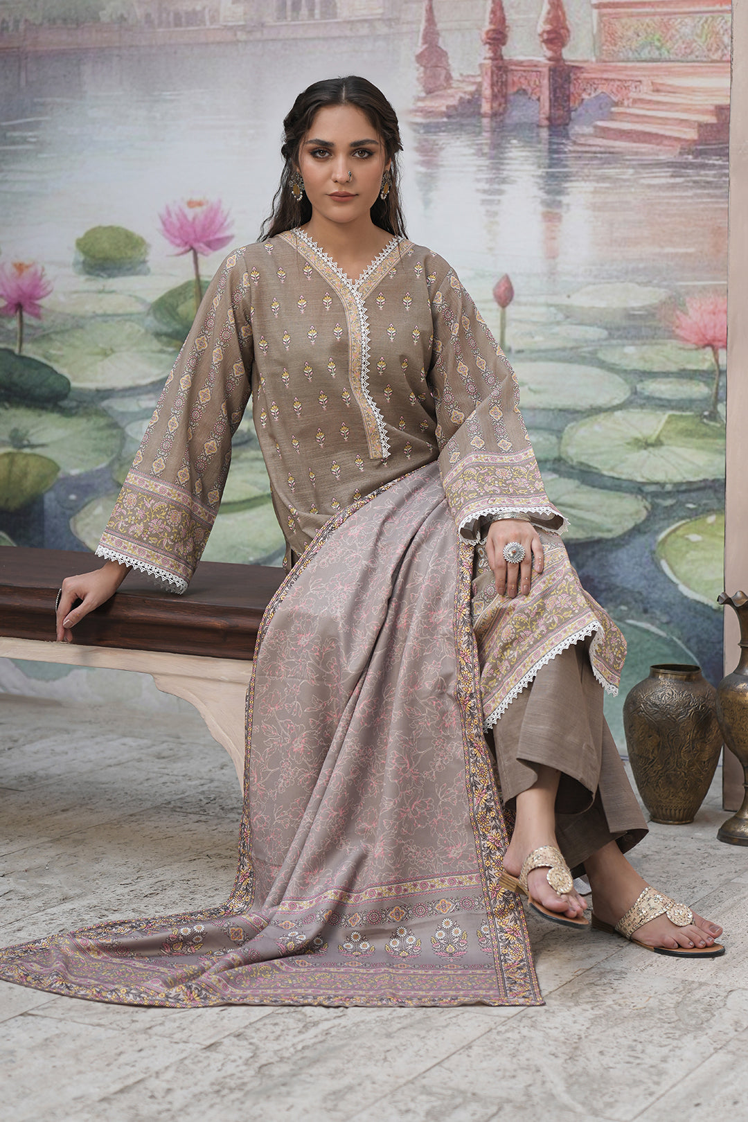 Zellbury Shirt Shalwar Shawl - 0383 Essential Winter Collection 2025