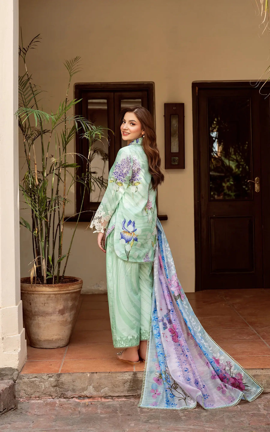 Asifa N Nabeel Floral Mist-(YKL25-04) Yakin Summer Lawn 2025