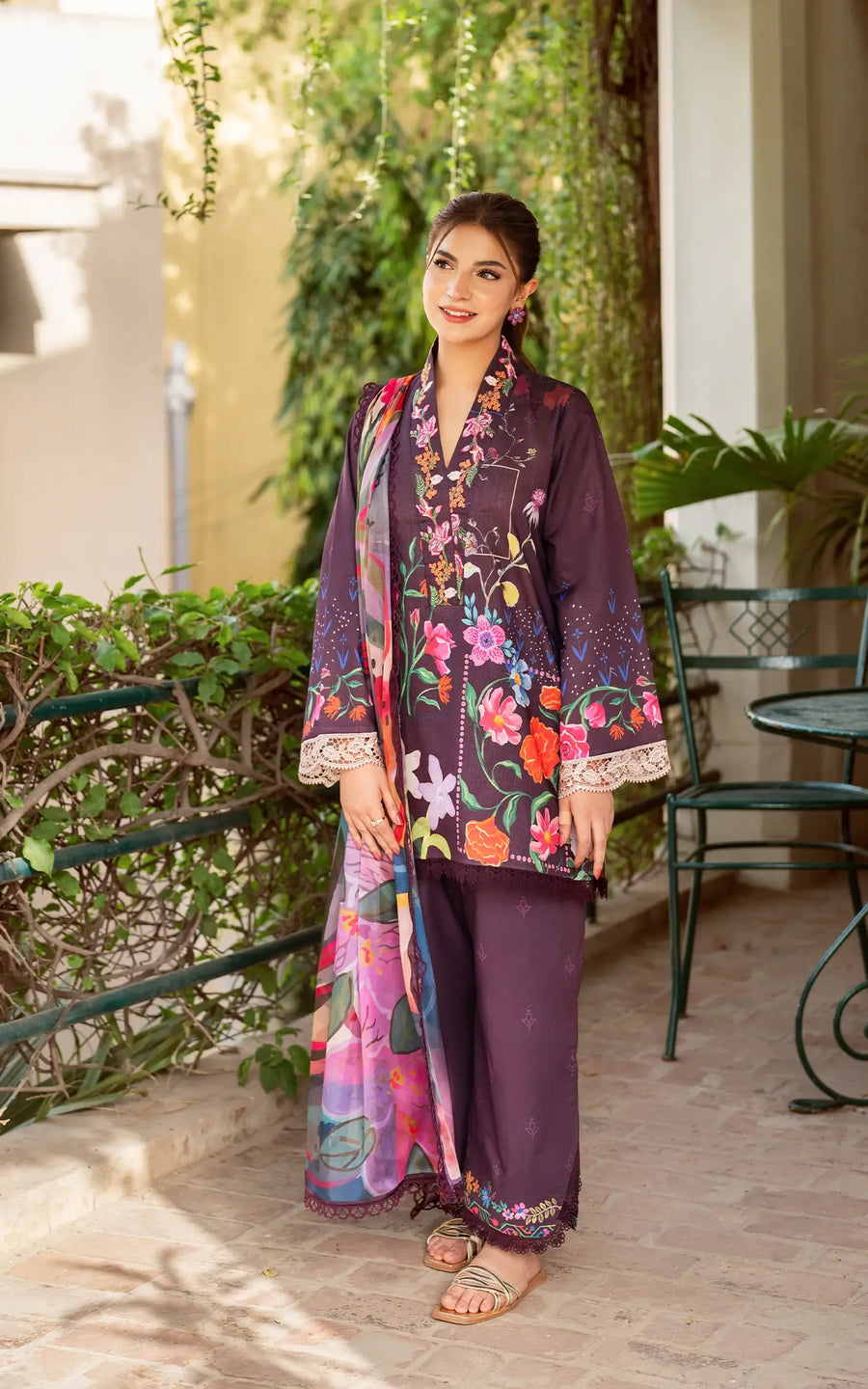 Asifa N Nabeel Whimsical Flora-(YKL25-12) Yakin Summer Lawn 2025