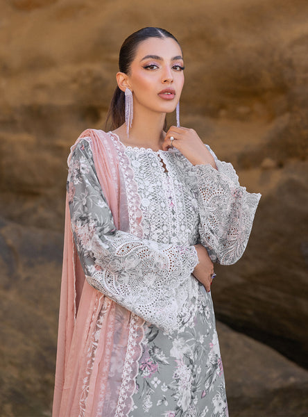 Zainab Chottani Unstitched Embroidered Luxury Lawn 3 Piece Suit ZC26ULZ D-12 NISSA - Summer Collection