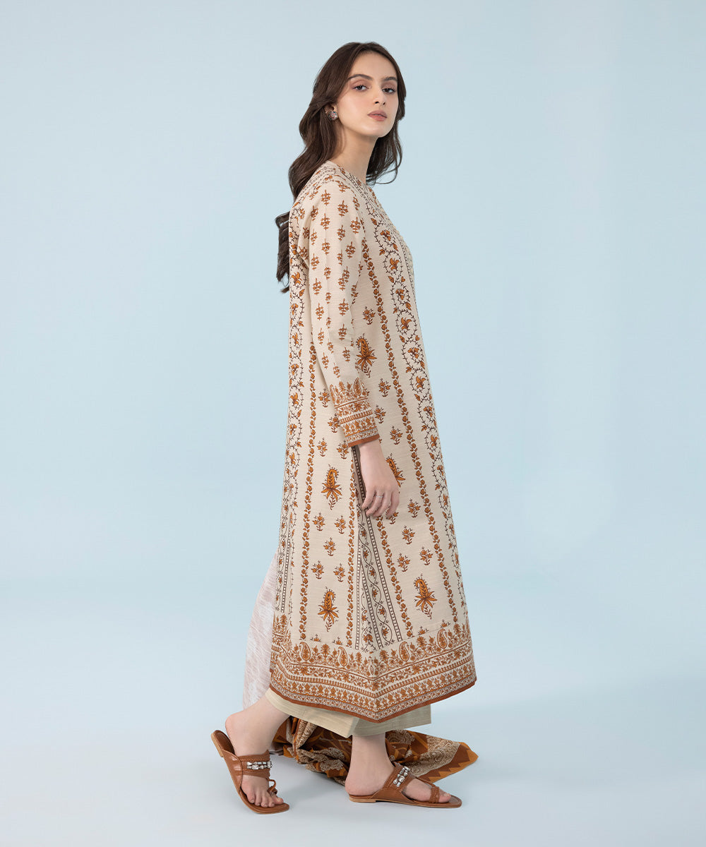 Sapphire U3P-DY23V9-19 3 Piece Printed Khaddar Suit Winter Collection