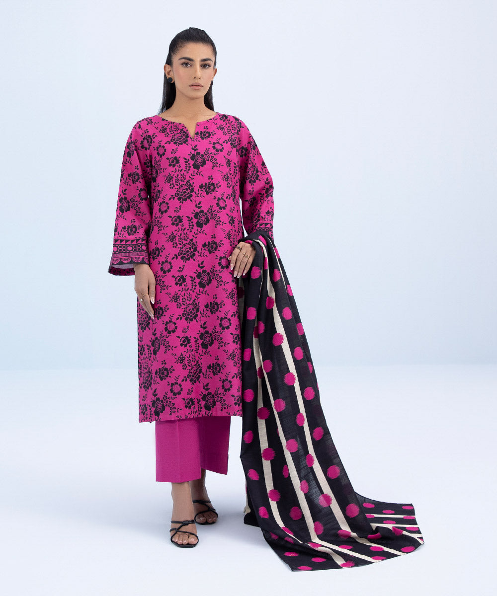 Sapphire U3P-DY23V9-29 3 Piece Printed Khaddar Suit Winter Collection