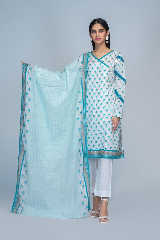 Bonanza Satrangi ASO212P08 S BLUE Summer Lawn 2021