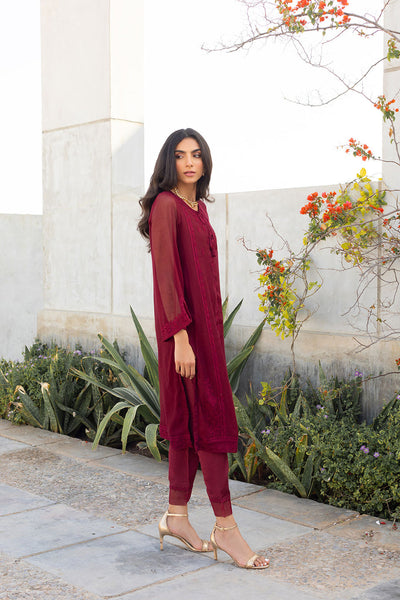 Dhanak | Velvet Edit | FW24DA-2613 MAROON