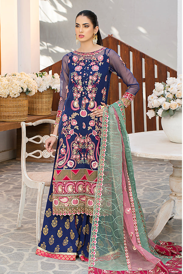 Imrozia Premium L-246 Florral Ripples Plush Chiffon Collection 2022