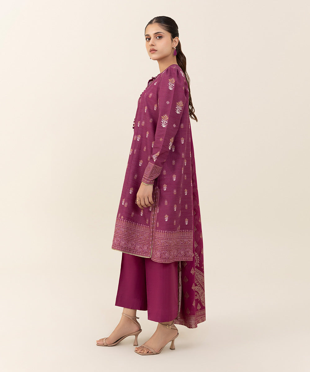 Sapphire U3P-DY23V9-32 3 Piece Printed Zari Khaddar Suit Winter Collection