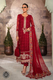 Maria B MPC-22-201-Ruby Red Wedding Chiffon Collection 2022