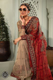 Maria B MPC-22-202-Coffee and Maroon Wedding Chiffon Collection 2022