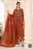 Maria B MPC-22-205-Burnt Orange and Rust Wedding Chiffon Collection 2022