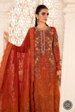 Maria B MPC-22-205-Burnt Orange and Rust Wedding Chiffon Collection 2022