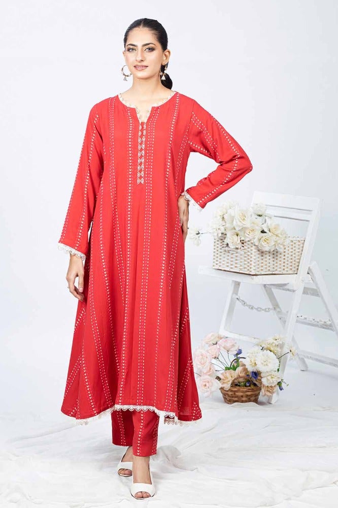 Gulahmed Printed Linen Shirt with Printed Linen Trouser WNST-32090  Winter Collection Vol 3