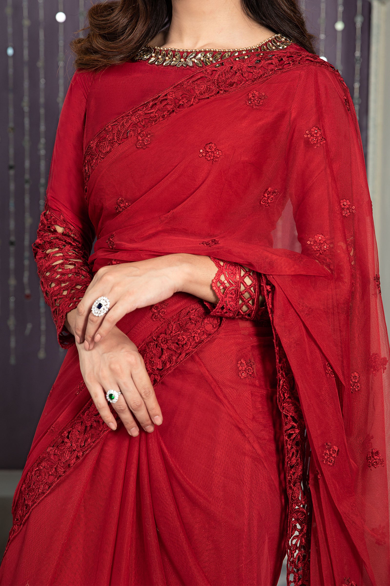 Maria B Red SF-EA22-21 Eid Formal Pret 2022