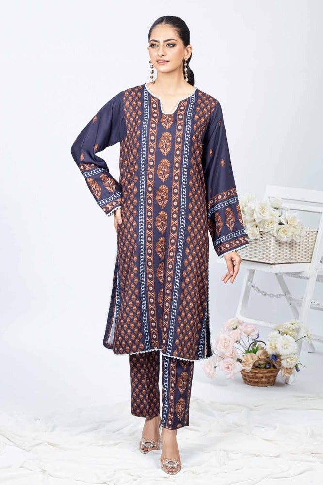 Gulahmed Printed Twill Linen Shirt WNSS-32011  Winter Collection Vol 3