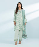 Sapphire 3 Piece - Printed Raw Silk Suit 00002543MOM8 Eid 1 RTW 2025