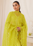 Farah Talib Aziz Marija Kiwi Green Embroidered Shirt And Dupatta Lea Fall 2024