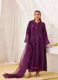 Farah Talib Aziz Teo Eggplant Embroidered Shirt And Dupatta Lea Fall 2024
