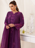 Farah Talib Aziz Teo Eggplant Embroidered Shirt And Dupatta Lea Fall 2024