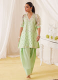 Farah Talib Aziz Nikol Mint Hand Embellished Shirt Lea Fall 2024