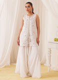 Farah Talib Aziz Zana Pearl White Hand Embellished Shirt Lea Fall 2024