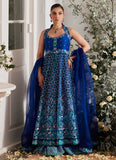 Farah Talib Aziz Nuwara Ink Blue Kalidaar and Dupatta Mayna Festive Luxe 2024
