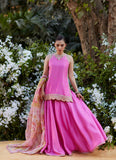 Farah Talib Aziz Nihal Rani Pink Shirt and Dupatta Mayna Festive Luxe 2024