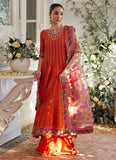 Farah Talib Aziz Kusum Burnt Orange Kalidaar and Dupatta Mayna Festive Luxe 2024