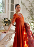 Farah Talib Aziz Kusum Burnt Orange Kalidaar and Dupatta Mayna Festive Luxe 2024