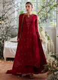 Farah Talib Aziz Ediz Scarlet Shirt and Dupatta Mayna Festive Luxe 2024