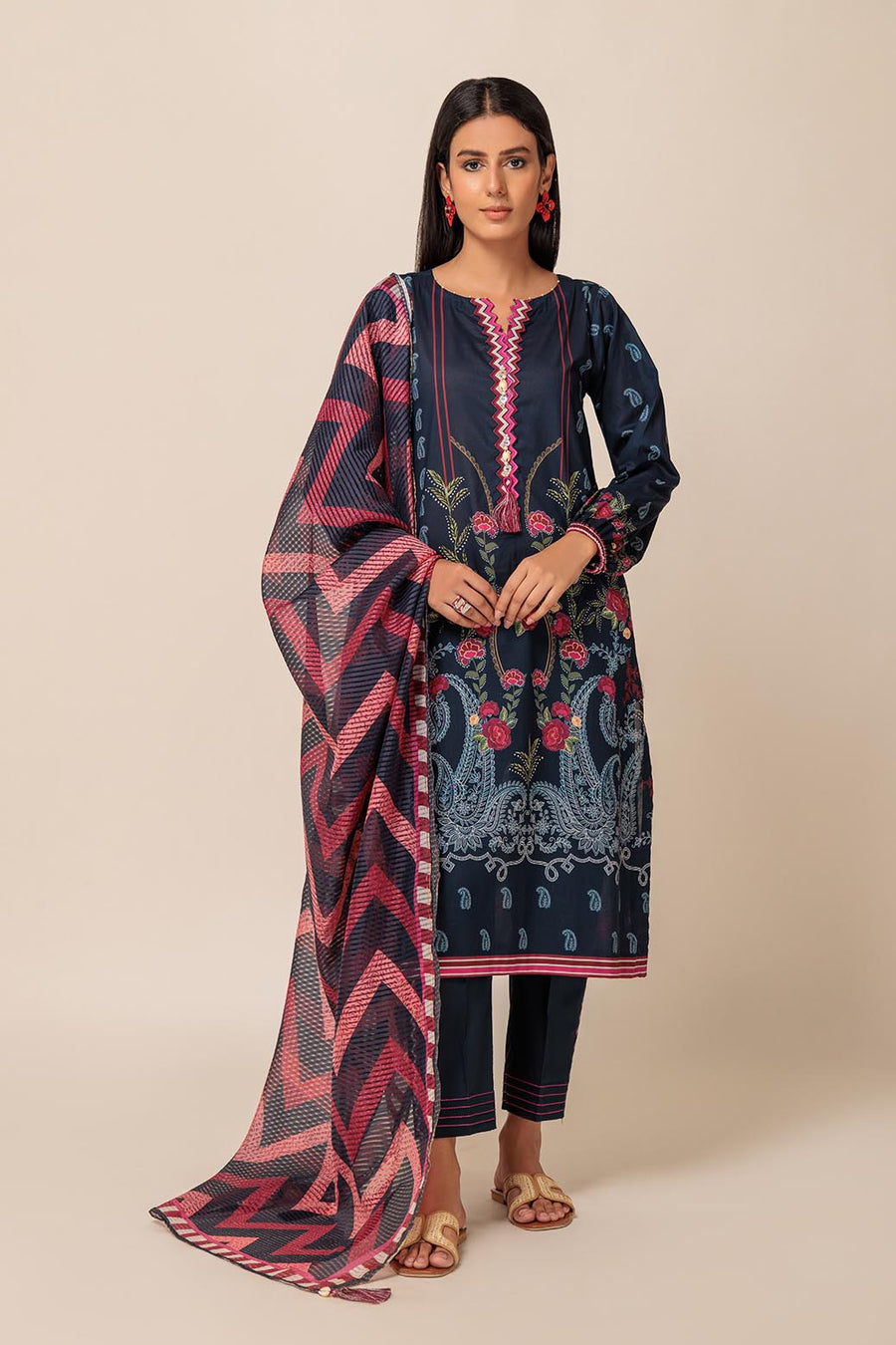 Bonanza Satrangi Midnight Soil Lawn Collection Vol 1