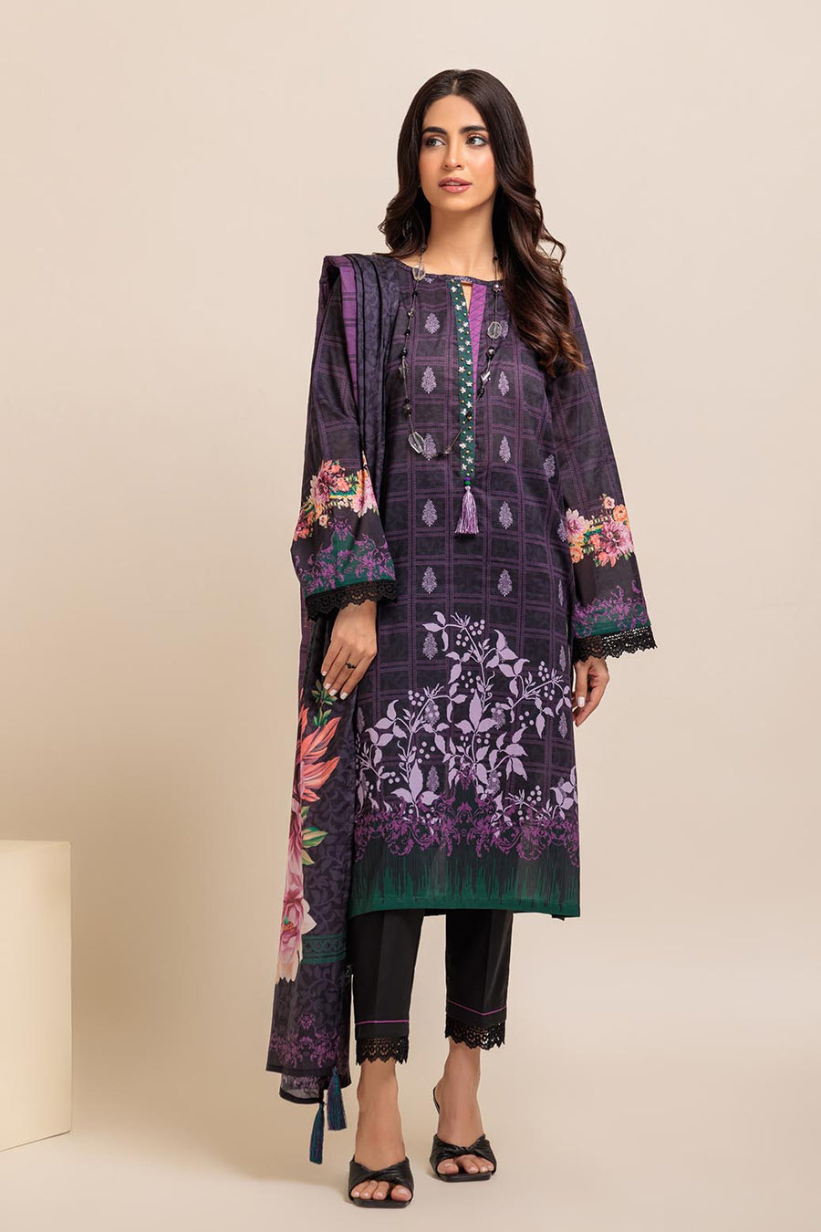 Bonanza Satrangi Floral Parchment Lawn Collection Vol 1