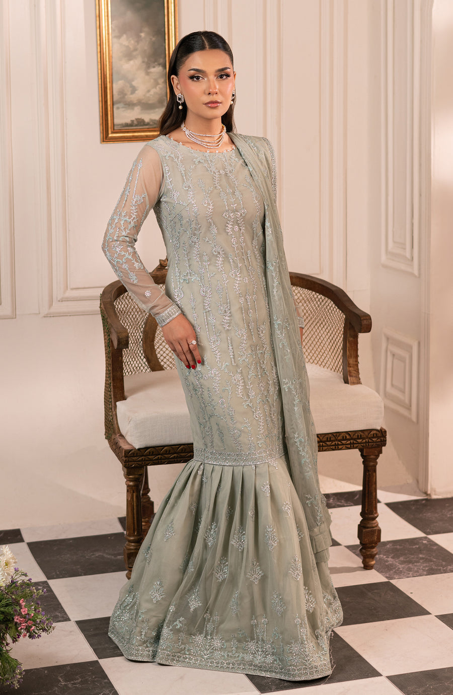 Zarif ZRI-02 Gulzaar Chiffon Collection 2024