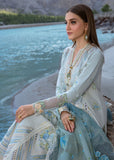 Crimson Forget Me Not - Ice Blue Luxury Lawn 2024
