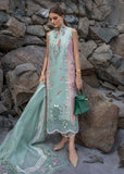 Crimson Sun Kissed - Sea Foam Luxury Lawn 2024