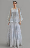 Thread & Motifz Net Embroidered Cape With Maxi 9456 Formal Pret 2024