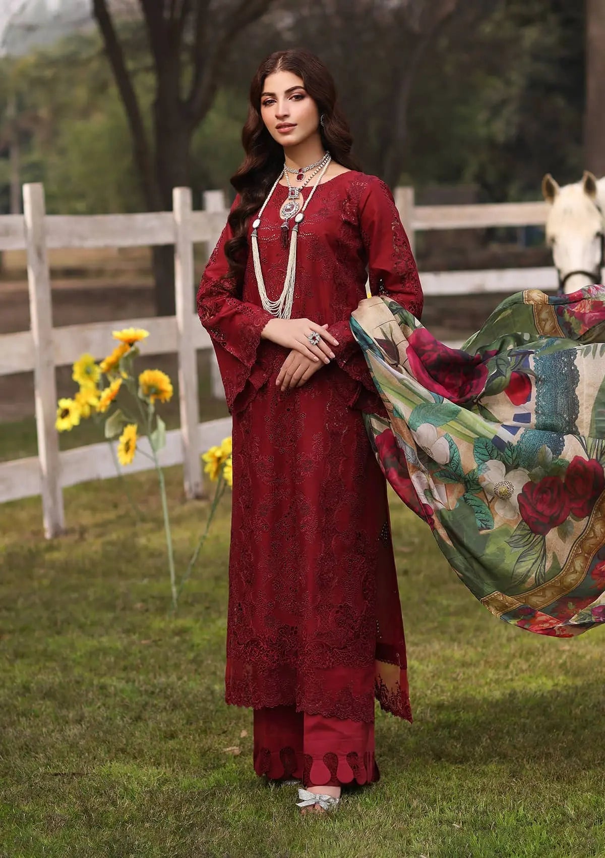 Kahf Premium KFL-02 ALORA Festive Lawn Collection 2024