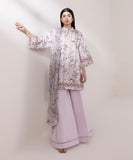Sapphire  3 Piece Embroidered Cotton Satin Suit 0U3PELX24V52 Intermix Collection 2024