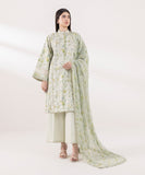 Sapphire  3 Piece Embroidered Cotton Satin Suit 0U3PELX24V54 Intermix Collection 2024