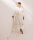 Sapphire  3 Piece Embroidered Cotton Satin Suit 0U3PELX24V56 Intermix Collection 2024