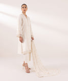 Sapphire  3 Piece Embroidered Cotton Satin Suit 0U3PELX24V56 Intermix Collection 2024